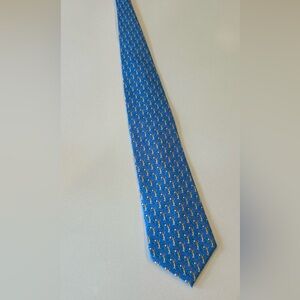 Zenith Paris Golf Blue Patterned Men's Tie